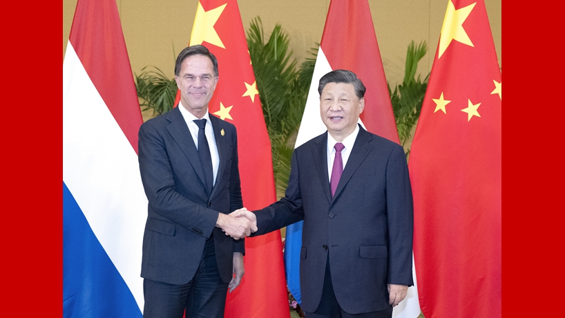 Xi meets Dutch PM Rutte