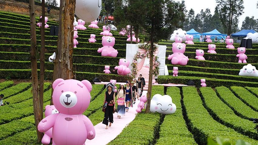 Ethnic dress highlighted at tea garden fashion show in SW China's Yunnan
