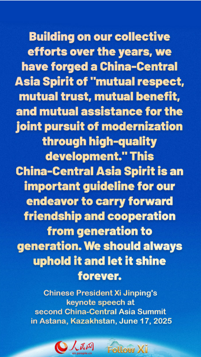 Highlights of Xi's keynote speech at second China-Central Asia Summit