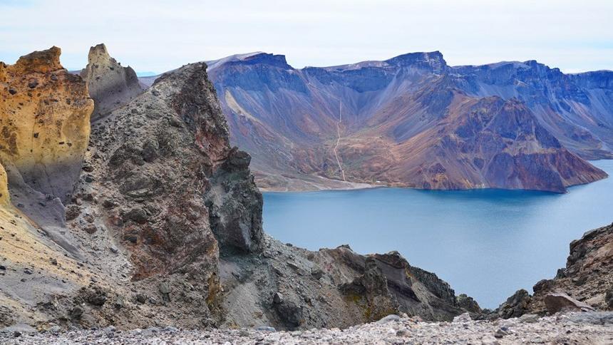 Beautiful autumn scenery of Changbai Mountain in NE China's Jilin