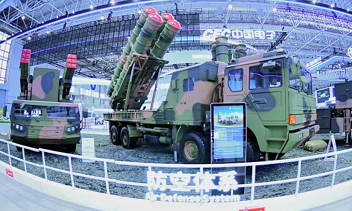 The Chinese-produced FK-3 surface-to-air missile weapon system displayed at the Airshow China in Zhuhai, South China's Guangdong Province in November 2022 Photo: Fan Wei/GT