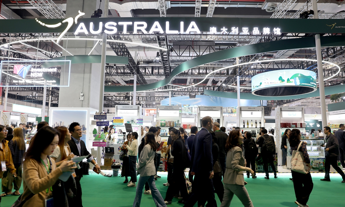 The Australia pavilion at the 8th China International Import Expo (CIIE) Photo: Chen Xia/GT