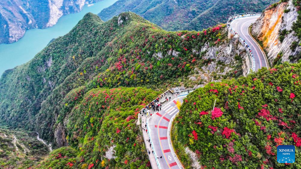 Autumn scenery of scenic spot near Wuxia Gorge in China's Chongqing